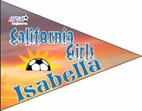 Team Name Soccer Pennant - Custom Team Name Soccer Pennant