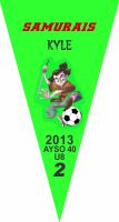 Team Name Soccer Pennant - Custom Team Name Soccer Pennant