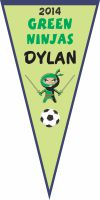 Team Name Soccer Pennant - Custom Team Name Soccer Pennant