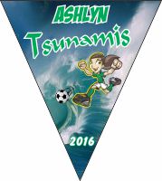 Team Name Soccer Pennant - Custom Team Name Soccer Pennant