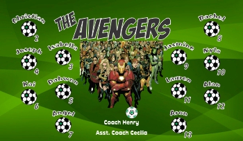 Avengers Soccer Banner - Custom Avengers Soccer Banner