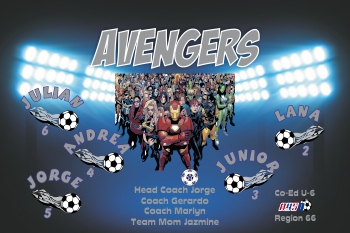 Avengers Soccer Banner - Custom Avengers Soccer Banner