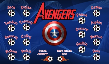 Avengers Soccer Banner - Custom AvengersSoccer Banner