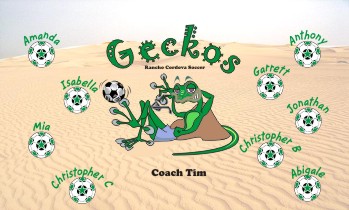 Geckos Soccer Banner - Custom Geckos Soccer Banner