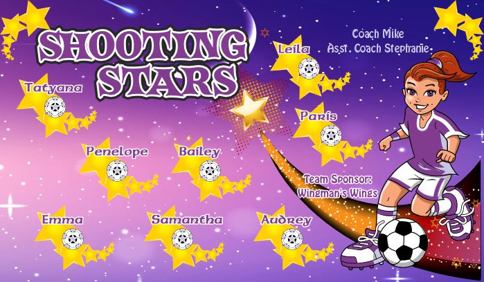 Stars Soccer Banner - Custom Stars Soccer Banner