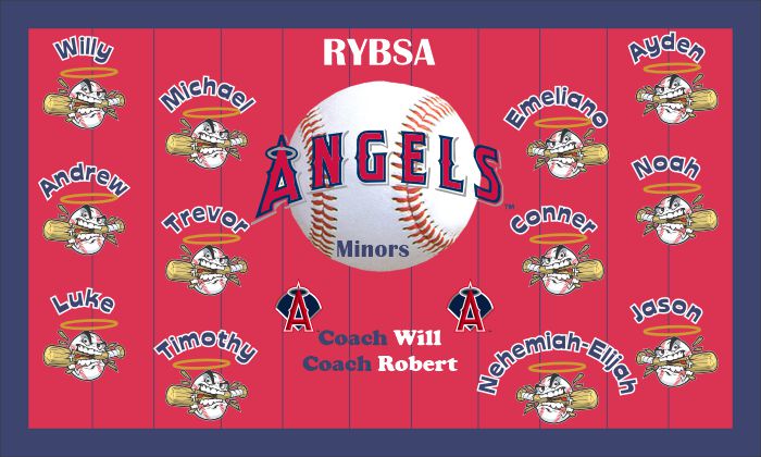 Angels Baseball Banner - Custom Angels Baseball Banner