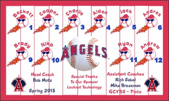 Angels Baseball Banner - Custom Angels Baseball Banner