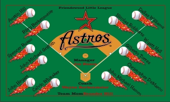 Astros Baseball Banner - Custom Astros Baseball Banner
