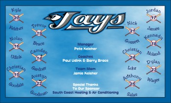 Blue Jays Baseball Banner - Custom Blue Jays Baseball Banner
