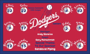 Dodgers Baseball Banner - Custom Dodgers Baseball Banner