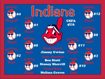 Indians Baseball Banner - Custom Indians Baseball Banner