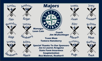 Mariners Baseball Banner - Custom Mariners Baseball Banner