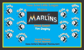 Marlins Baseball Banner - Custom Marlins Baseball Banner