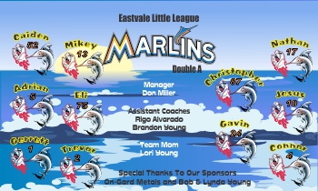 Marlins Baseball Banner - Custom Marlins Baseball Banner