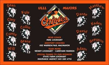 Orioles Baseball Banner - Custom Orioles Baseball Banner