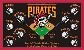 Pirates Baseball Banner - Custom Pirates Baseball Banner