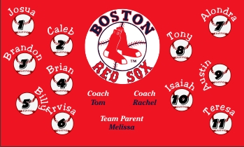 Red Sox Baseball Banner - Custom Red Sox Baseball Banner