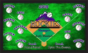 Rockies Baseball Banner - Custom Rockies Baseball Banner