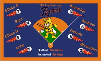 Tigers Baseball Banner - Custom Tigers Baseball Banner