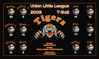 Tigers Baseball Banner - Custom Tigers Baseball Banner