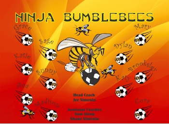 Bees Soccer Banner - Custom Bees Soccer Banner