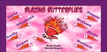 Blazers Soccer Banner - Custom Blazers Soccer Banner