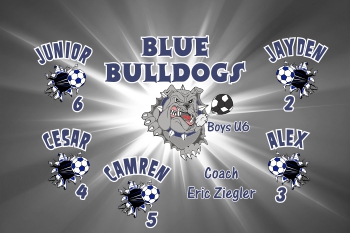 Bulldogs Soccer Banner - Custom Bulldogs Soccer Banner