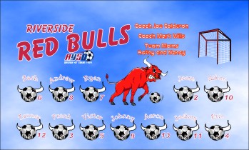 Bulls Soccer Banner - Custom Bulls Soccer Banner