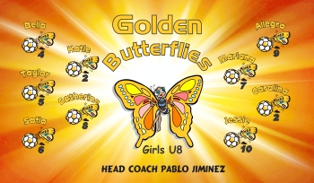 Butterflies Soccer Banner - Custom Butterflies Soccer Banner