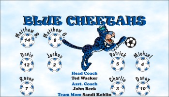Cheetahs Soccer Banner - Custom CheetahsSoccer Banner