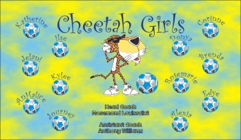 Cheetahs Soccer Banner - Custom Cheetahs Soccer Banner
