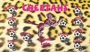 Cheetahs Soccer Banner - Custom Cheetahs Soccer Banner