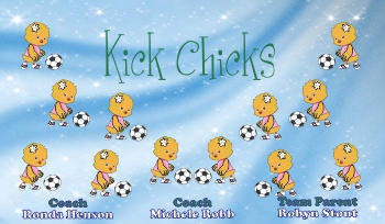 Chicks Soccer Banner - Custom Chicks Soccer Banner