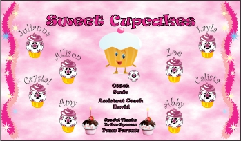 Cupcakes Soccer Banner - Custom Cupcakes Soccer Banner