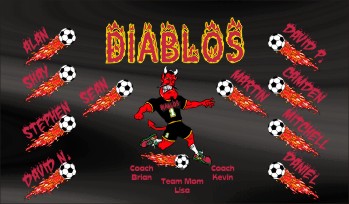 Devils Soccer Banner - Custom Devils Soccer Banner