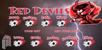 Devils Soccer Banner - Custom Devils Soccer Banner