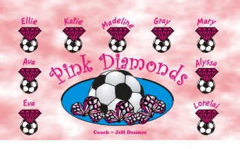 Diamonds Soccer Banner - Custom Diamonds Soccer Banner