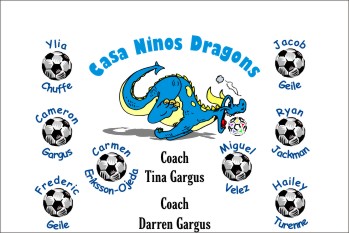 Dragons Soccer Banner - Custom DragonsSoccer Banner