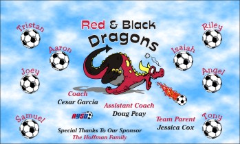 Dragons Soccer Banner - Custom Dragons Soccer Banner