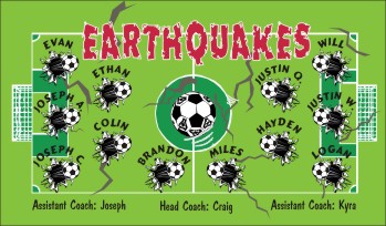 Earthquakes Soccer Banner - Custom Earthquakes Soccer Banner