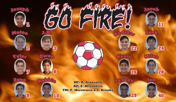 Fire Soccer Banner - Custom Fire Soccer Banner