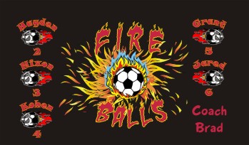 Fireballs Soccer Banner - Custom FireballsSoccer Banner
