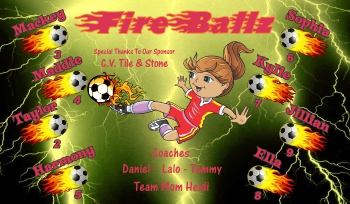 Fireballs Soccer Banner - Custom Fireballs Soccer Banner