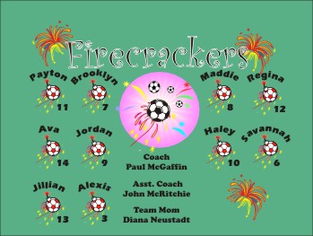 Firecrackers Soccer Banner - Custom FirecrackersSoccer Banner