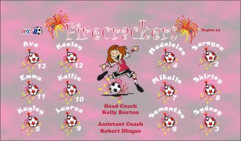 Firecrackers Soccer Banner - Custom Firecrackers Soccer Banner