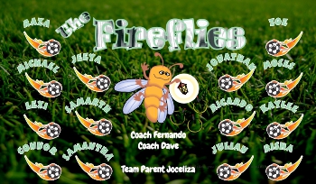 Fireflies Soccer Banner - Custom Fireflies Soccer Banner