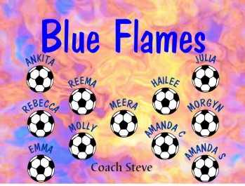 Flames Soccer Banner - Custom Flames Soccer Banner
