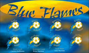 Flames Soccer Banner - Custom Flames Soccer Banner