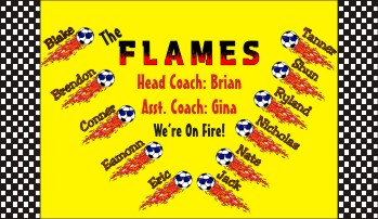 Flames Soccer Banner - Custom FlamesSoccer Banner