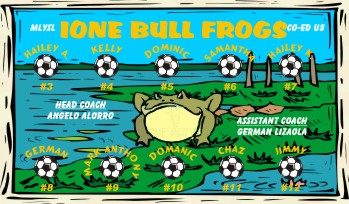 Frogs Soccer Banner - Custom Frogs Soccer Banner